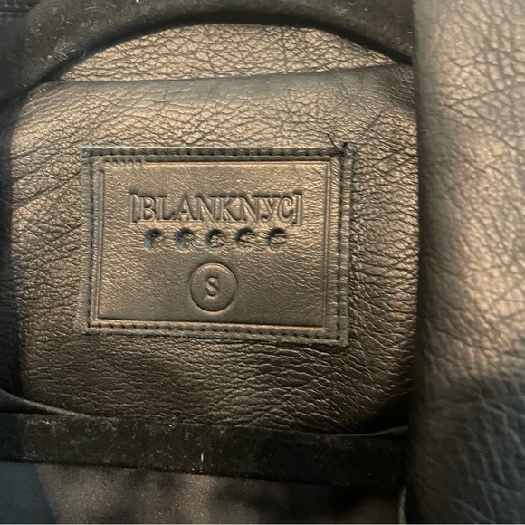 BLANK NYC Faux Leather Studded Moto Jacket - Black Size S - Picture 7 of 13